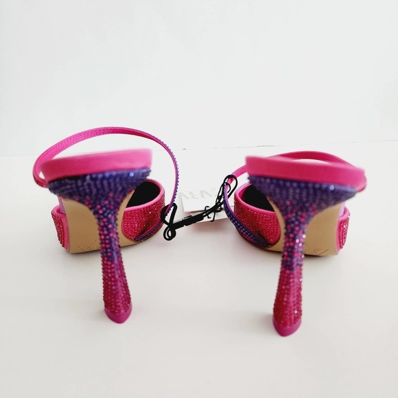 Zara Fuchsia and Violet Embellished Heels - Picture 4 of 6